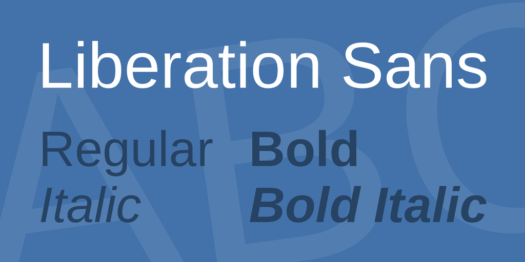 Пример начертания шрифта Liberation Sans