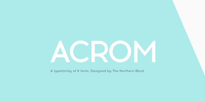 Пример начертания шрифта Acrom