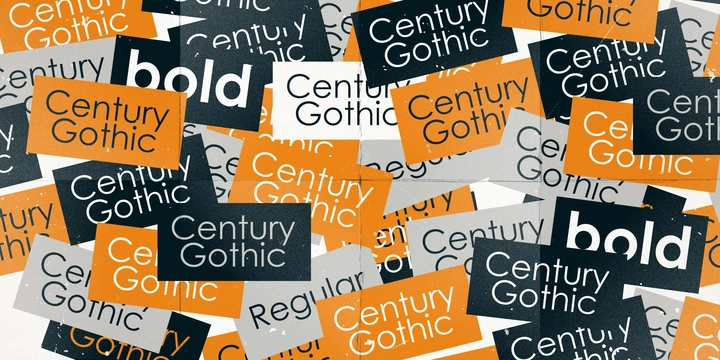 Пример начертания шрифта Century Gothic
