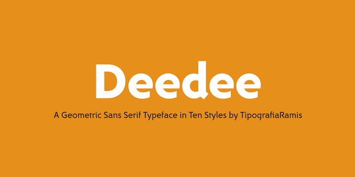 Пример начертания шрифта Dee Dee