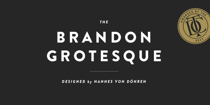 Пример начертания шрифта Brandon Grotesque