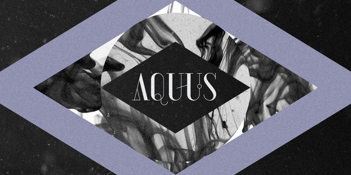 Пример начертания шрифта Aquus