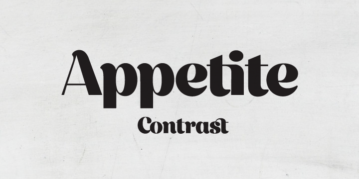 Пример начертания шрифта Appetite Contrast