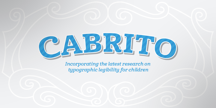 Пример начертания шрифта Cabrito