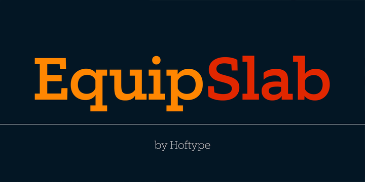 Пример начертания шрифта Equip Slab