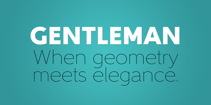 Пример начертания шрифта Gentleman
