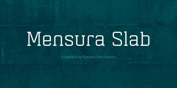 Пример начертания шрифта Mensura Slab