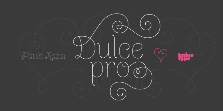 Пример начертания шрифта Dulce Pro