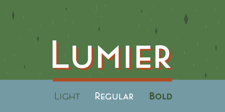 Пример начертания шрифта Lumier