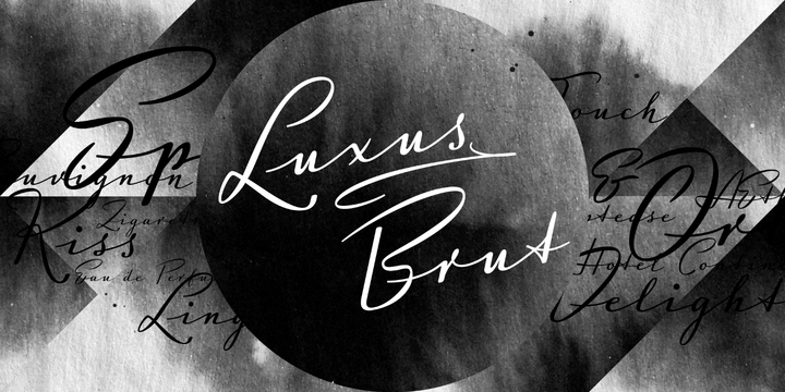 Пример начертания шрифта Luxus Brut