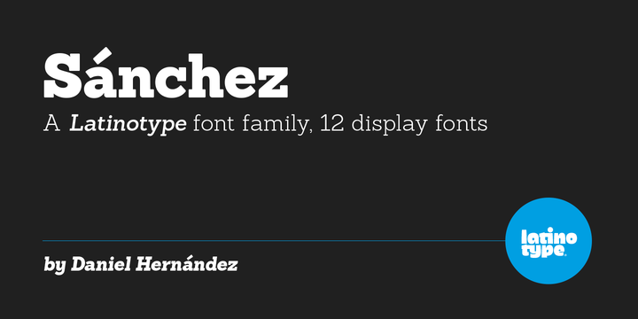 Пример начертания шрифта Sanchez