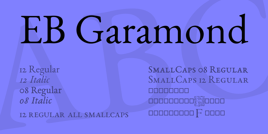 Пример начертания шрифта EB Garamond
