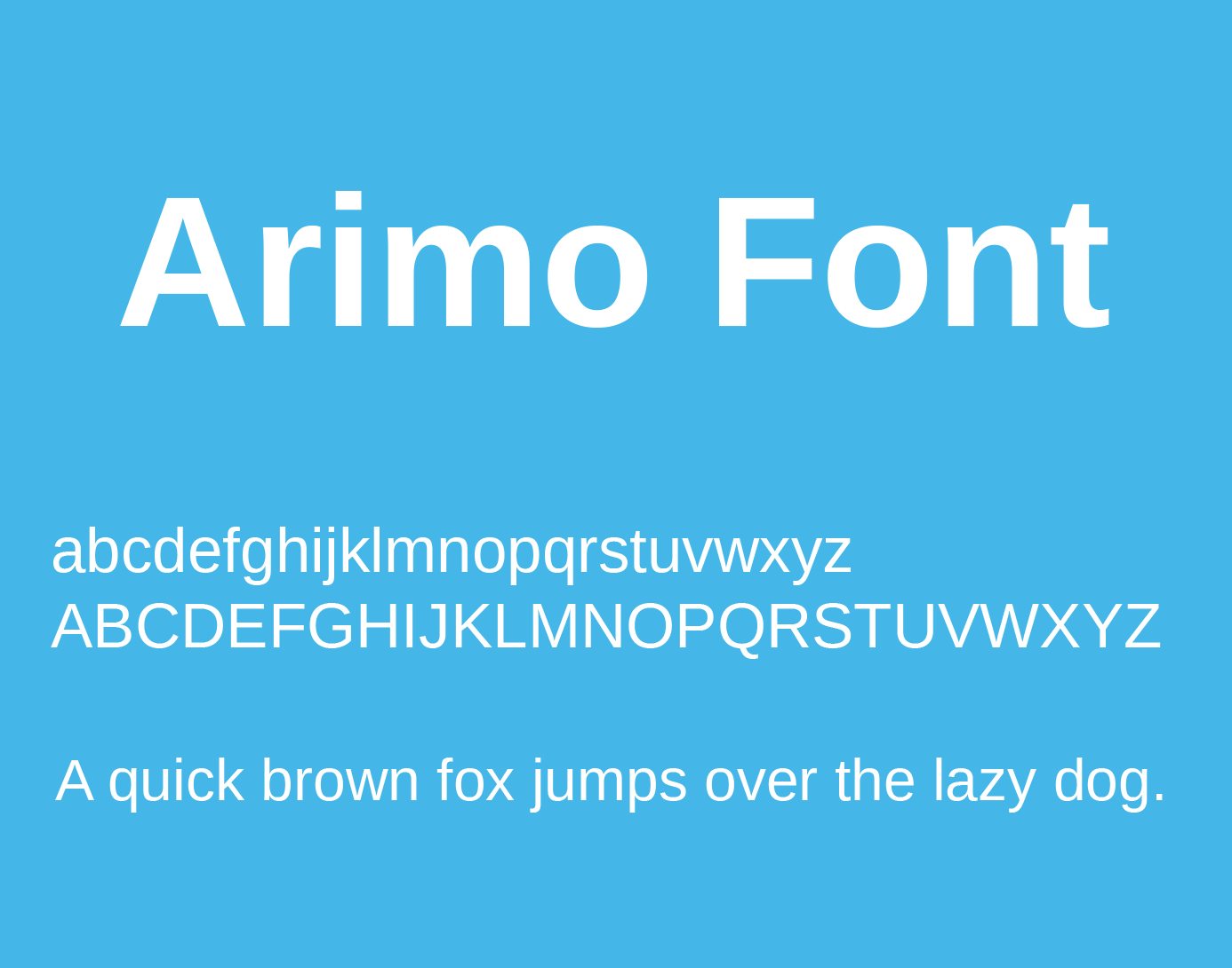 Пример начертания шрифта Arimo