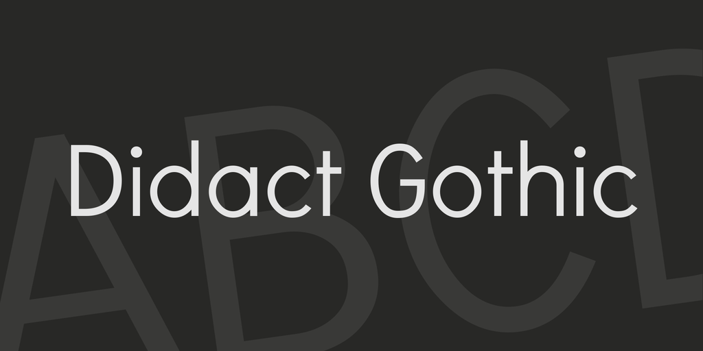 Пример начертания шрифта Didact Gothic