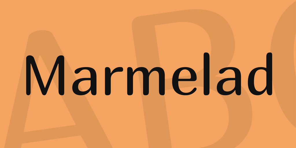 Пример начертания шрифта Marmelad