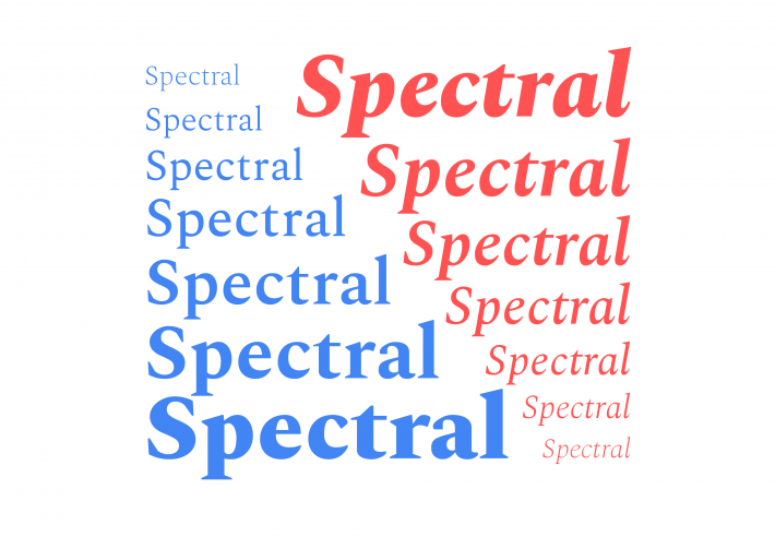 Пример начертания шрифта Spectral