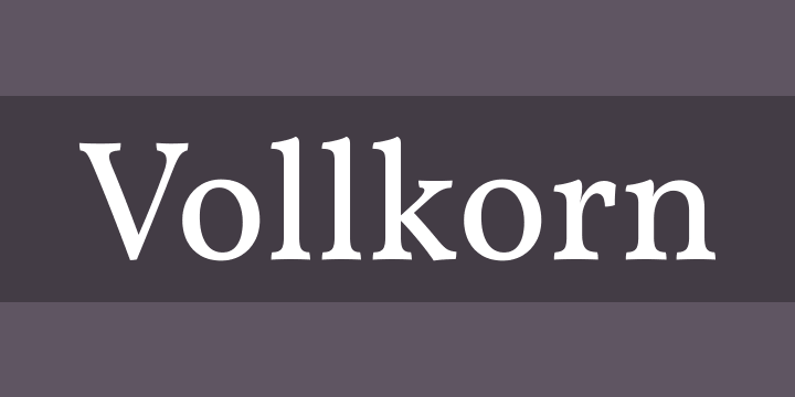 Пример начертания шрифта Vollkorn SC