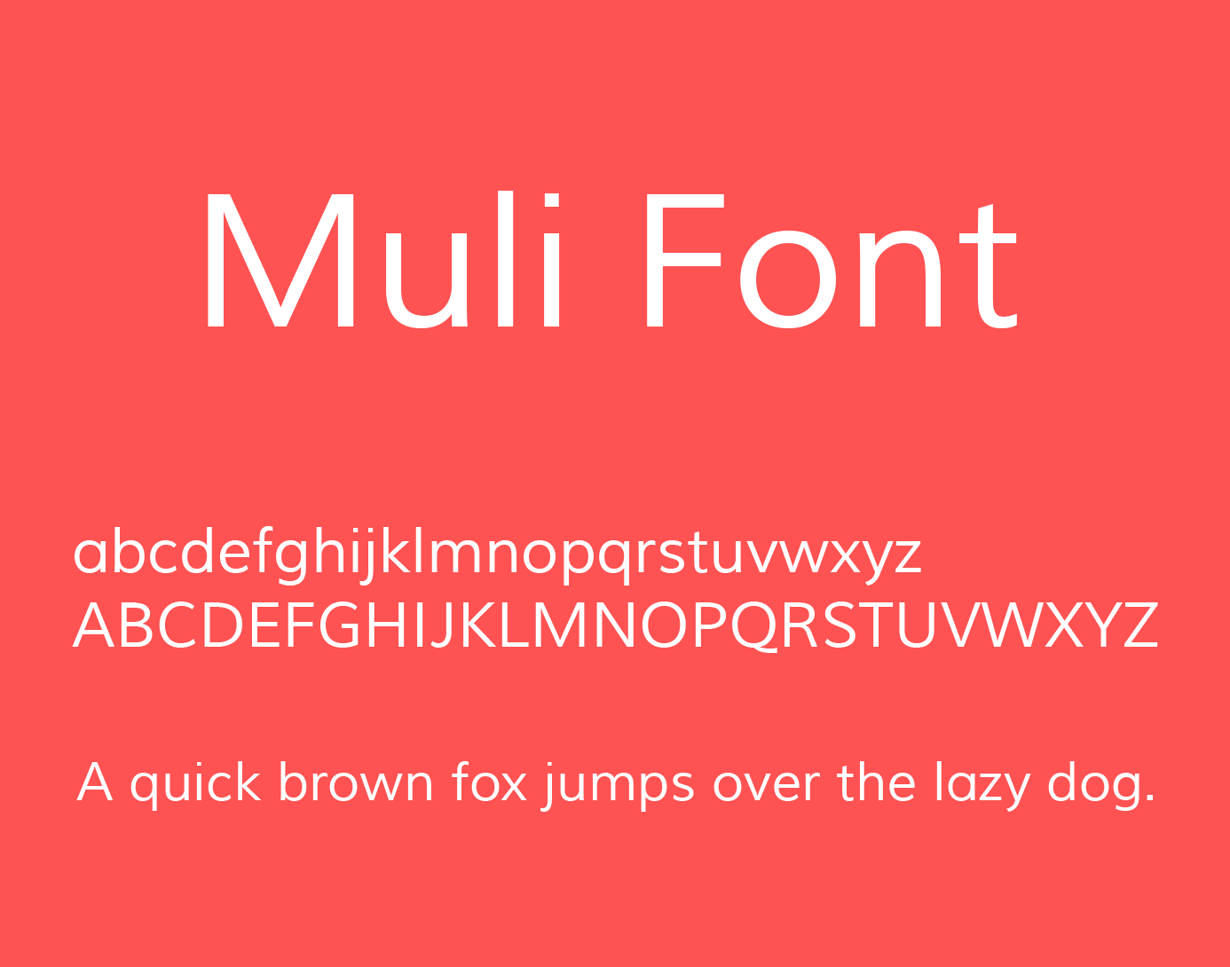 Пример начертания шрифта Muli