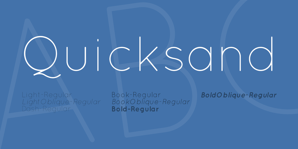 Пример начертания шрифта Quicksand