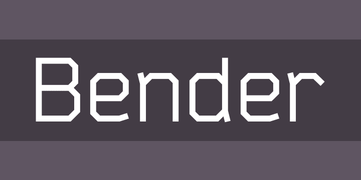 Пример начертания шрифта Bender