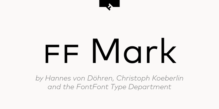 Пример начертания шрифта FF Mark