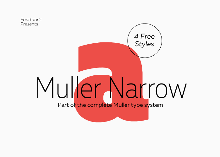 Пример начертания шрифта Muller Narrow