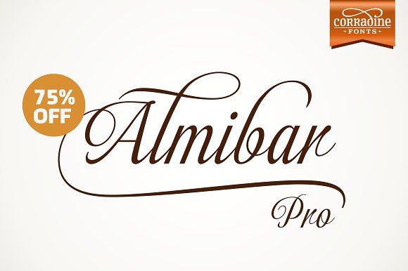 Пример начертания шрифта Almibar Pro
