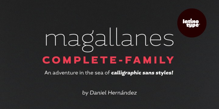 Пример начертания шрифта Magallanes