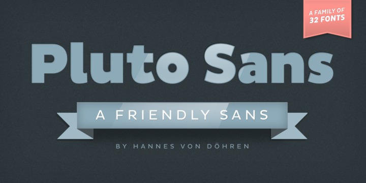 Пример начертания шрифта Pluto Sans