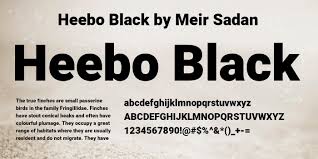 Пример начертания шрифта Heebo