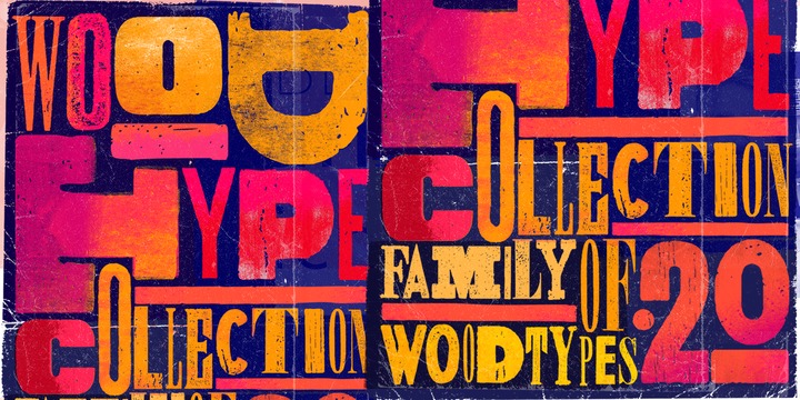 Пример начертания шрифта Wood Type Collection
