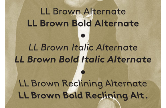 Пример начертания шрифта Brown