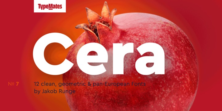 Пример начертания шрифта Cera Pro