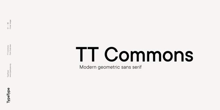 Пример начертания шрифта TT Commons