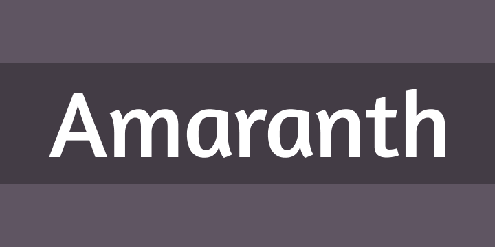 Пример начертания шрифта Amaranth