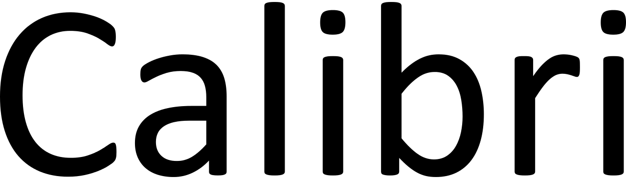 Пример начертания шрифта Calibri