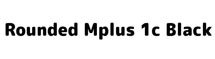 Пример начертания шрифта M PLUS Rounded  1C