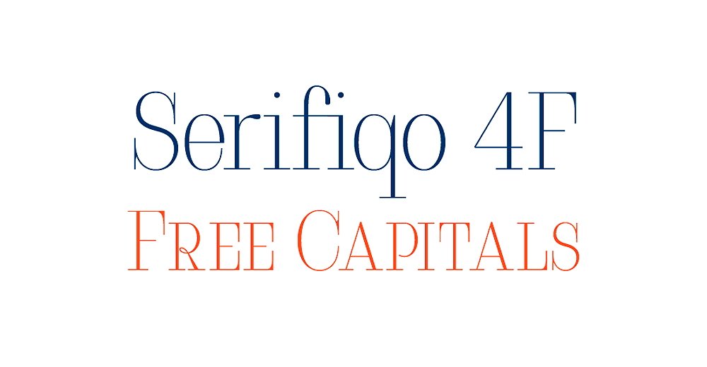 Пример начертания шрифта Serifiqo 4F