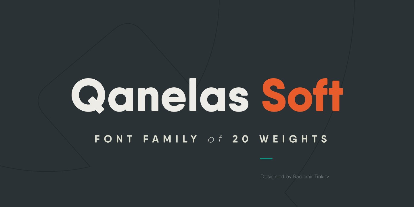 Пример начертания шрифта Qanelas Soft
