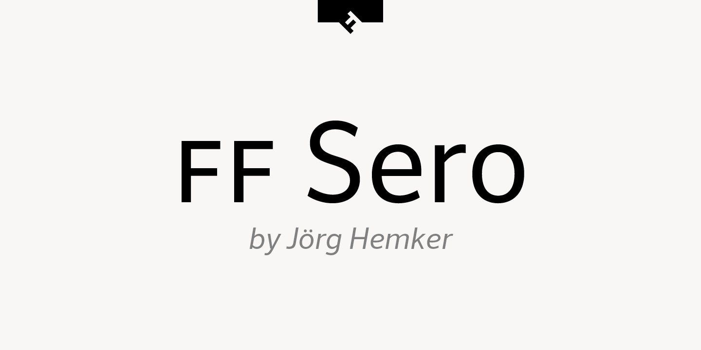 Пример начертания шрифта Sero Pro