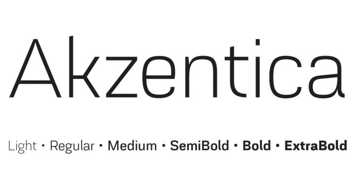 Пример начертания шрифта Akzentica 4F