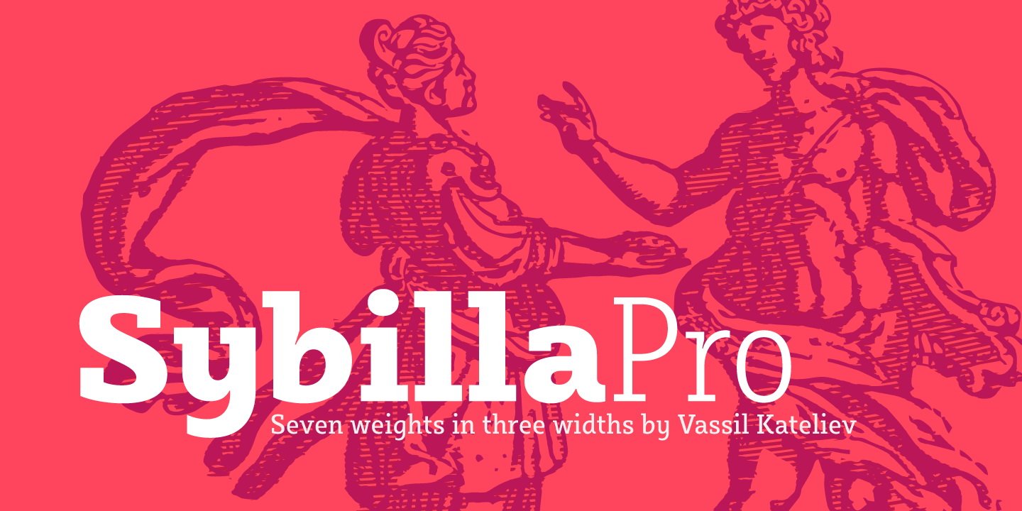Пример начертания шрифта Sybilla Pro