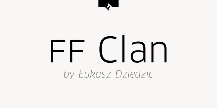 Пример начертания шрифта FF Clan
