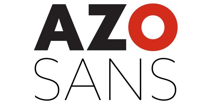 Пример начертания шрифта Azo Sans
