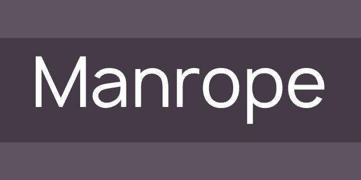 Пример начертания шрифта Manrope