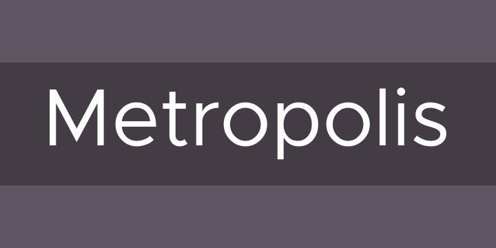 Пример начертания шрифта Metropolis