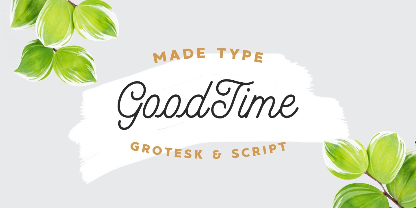 Пример начертания шрифта MADE GoodTime