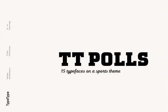 Пример начертания шрифта TT Polls