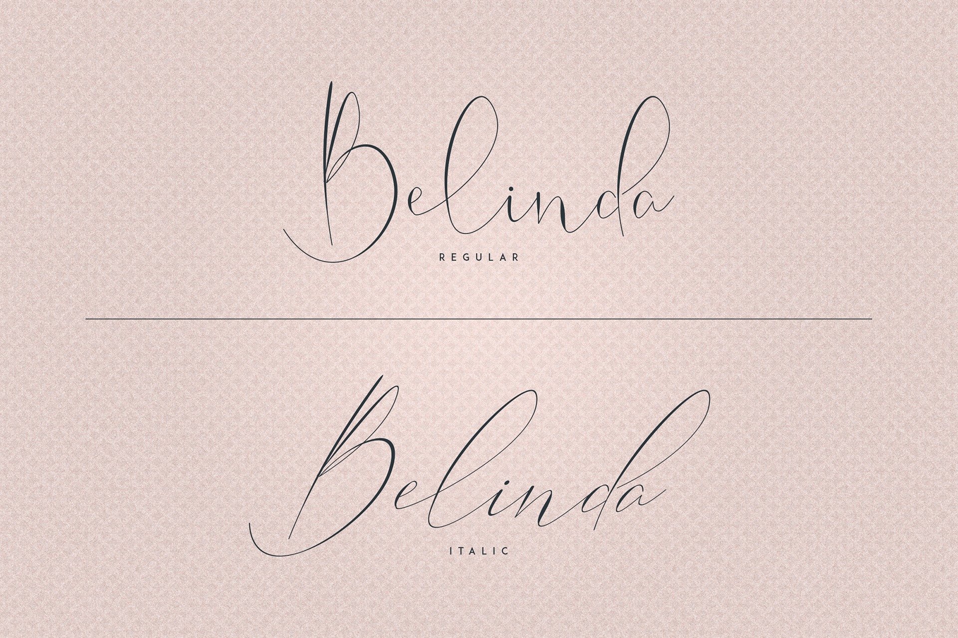 Пример начертания шрифта Belinda