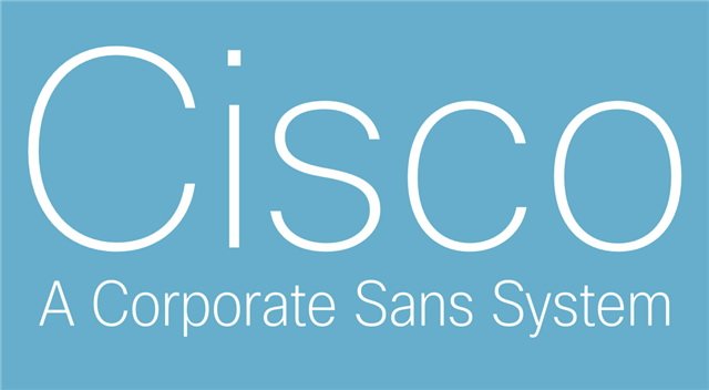 Пример начертания шрифта Cisco Sans